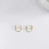 3 Pcs Fashion Simple Smooth Ear Cuffs Clip Earrings for Women No Piercing Fake Cartilage Earring Jewelry Gifts Cross Earrings daiiibabyyy
