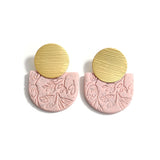 AENSOA Multiple Fashion Handmade Polymer Clay Earrings Multicolor Geometric Round Circle Flowers Drop Pendant Layered Earrings daiiibabyyy