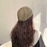 Adjustable Brimless Hat Cotton Hip Hop Caps Docker Sailor Biker Cap Men Women Casual Brimless Skull Beanie Hat Solid Color daiiibabyyy