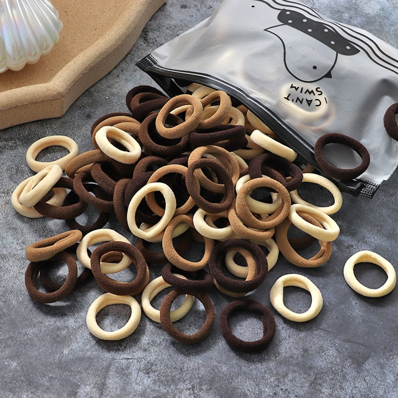 60/100pcs/Set Girls Nylon Rubber Bands Elastic Hair Bands Hair Accessories Children Ponytail Holder Headband Kids Ornaments Gift daiiibabyyy