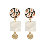 AENSOA Fashion Round Pearl Shell Earrings Simple Natural Drop Earrings For Women Geometric Gold Color Statement Earring Jewelry daiiibabyyy