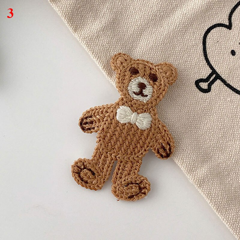 Cartoon Knitted Hairpins Top Clip Handmade Barrettes Girls Cute Bear Hairclips Autumn Hair Accessories Korean Style Headdress daiiibabyyy