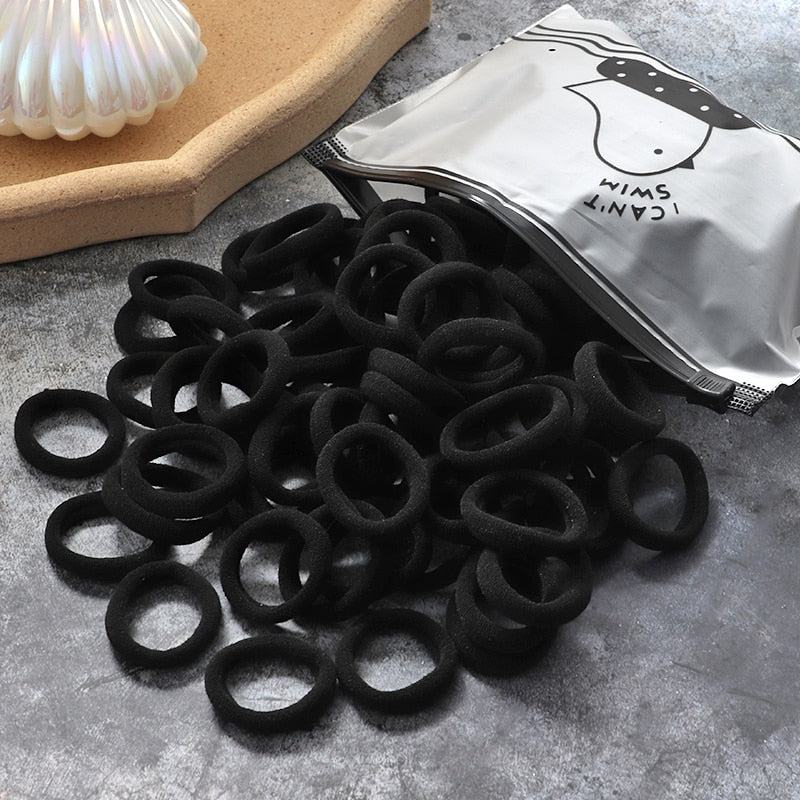 60/100pcs/Set Girls Nylon Rubber Bands Elastic Hair Bands Hair Accessories Children Ponytail Holder Headband Kids Ornaments Gift daiiibabyyy