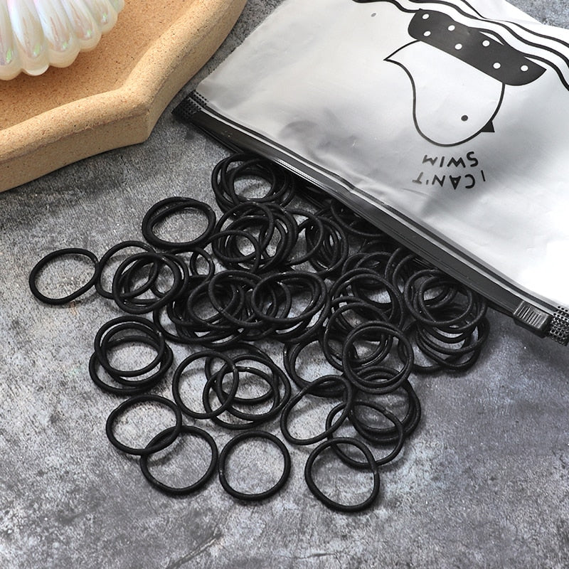 60/100pcs/Set Girls Nylon Rubber Bands Elastic Hair Bands Hair Accessories Children Ponytail Holder Headband Kids Ornaments Gift daiiibabyyy