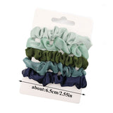 5Pcs Scrunchies Hairband Hair Tie Women for Hair Accessories Satin Scrunchies Stretch Ponytail Holders Handmade Gift Heandband daiiibabyyy