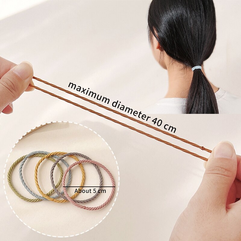 50/100 Pcs/Bag Women Girls Colors Soft 5 cm Scrunchies Elastic Hair Band Lady Lovely Solid Rubber Bands Female Hair Accessories daiiibabyyy