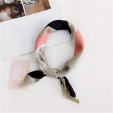 50*50cm Square Silk Scarf Women Headband Fashion Print Hair Scarf Neck Scarfs Office Hair Band Hand Kerchief Female Bandana daiiibabyyy