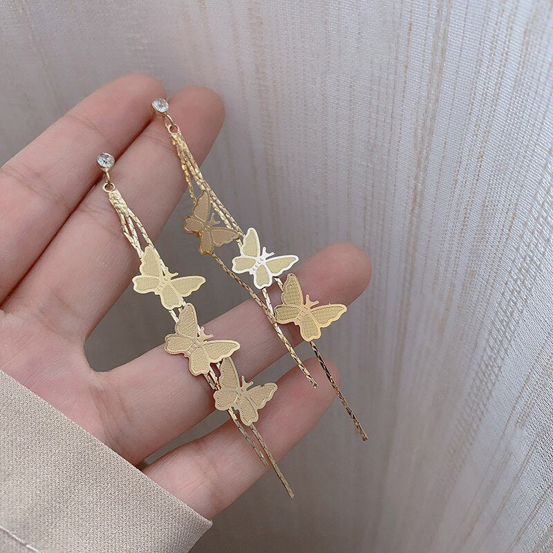 Alloy Earrings for Women Fashion Long retro Tassel Jewelry Pearl Earrings Jewelry accessories Wholesale daiiibabyyy