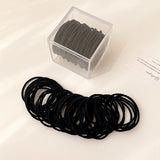 50/100 Pcs/Bag Women Girls Colors Soft 5 cm Scrunchies Elastic Hair Band Lady Lovely Solid Rubber Bands Female Hair Accessories daiiibabyyy