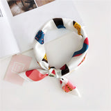 50*50cm Square Silk Scarf Women Headband Fashion Print Hair Scarf Neck Scarfs Office Hair Band Hand Kerchief Female Bandana daiiibabyyy