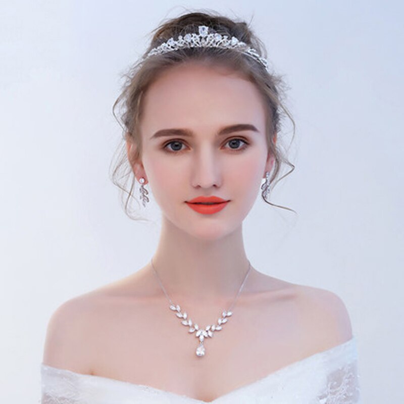 Bridal Headpiece Head Jewelry Wedding Sets Hair Accessories Cubic Zircon Tiara CZ Crown Headband Hairband Kid Women Hair Jewelry daiiibabyyy