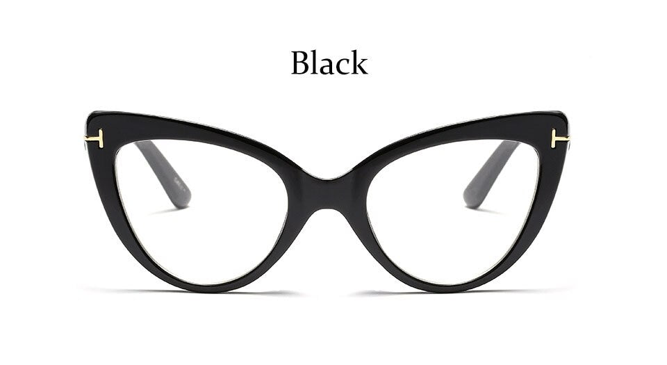 Cat eye glasses frame ladies fashion Brand designer eye glasses frames for women Sexy Oversized Metal Frame Lady Eyewear
