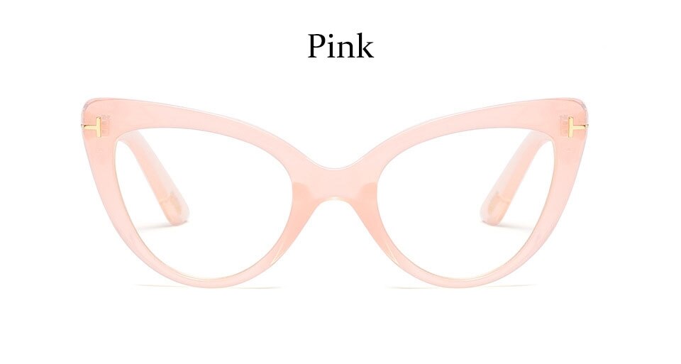 Cat eye glasses frame ladies fashion Brand designer eye glasses frames for women Sexy Oversized Metal Frame Lady Eyewear