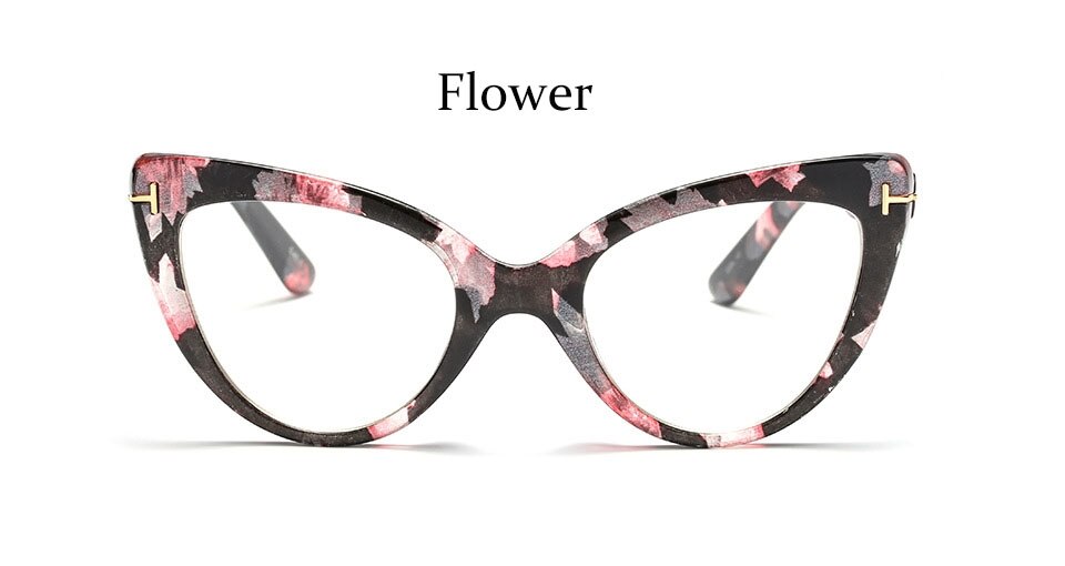 Cat eye glasses frame ladies fashion Brand designer eye glasses frames for women Sexy Oversized Metal Frame Lady Eyewear