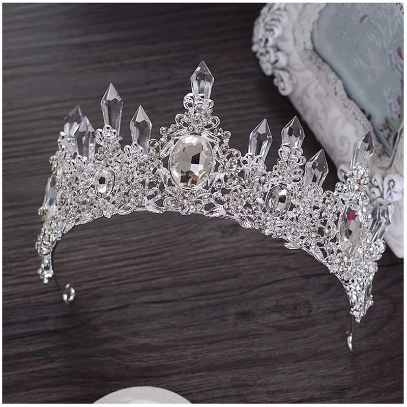 Baroque King Princess Bridal Wedding Crown Bride Big Crystal Gold Tiaras and Crowns Birthday Pageant Quinceanera Crowns daiiibabyyy
