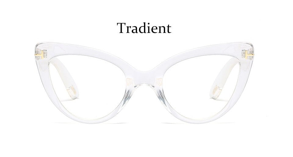 Cat eye glasses frame ladies fashion Brand designer eye glasses frames for women Sexy Oversized Metal Frame Lady Eyewear