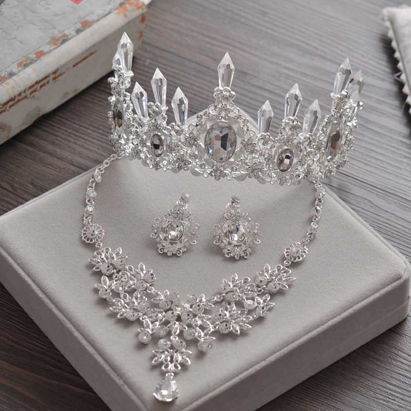 Baroque King Princess Bridal Wedding Crown Bride Big Crystal Gold Tiaras and Crowns Birthday Pageant Quinceanera Crowns daiiibabyyy