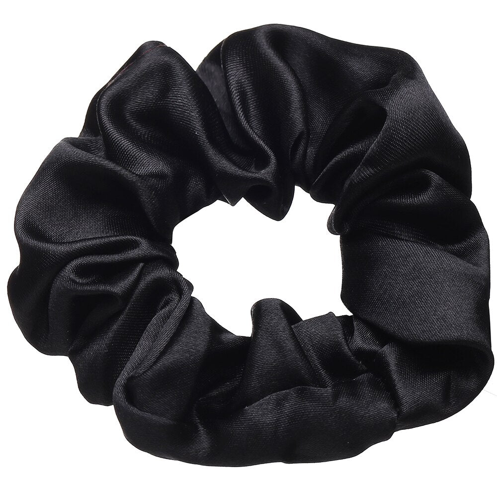 3.9 inch Women Silk Scrunchie Elastic Handmade Multicolor Hair Band Ponytail Holder Headband Hair Accessories daiiibabyyy