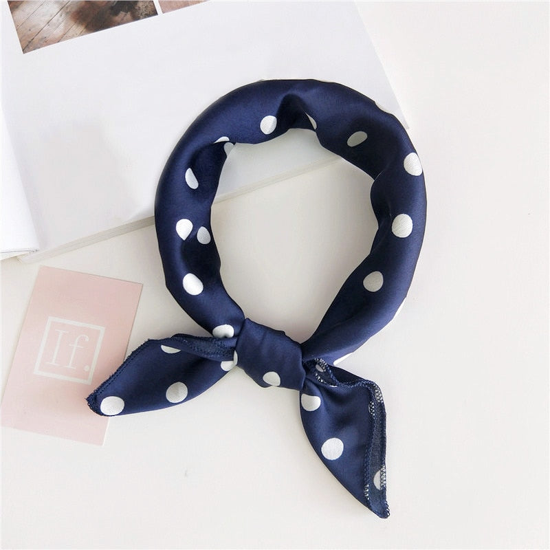 50*50cm Square Silk Scarf Women Headband Fashion Print Hair Scarf Neck Scarfs Office Hair Band Hand Kerchief Female Bandana daiiibabyyy