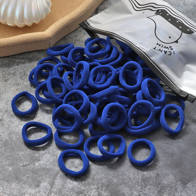 60/100pcs/Set Girls Nylon Rubber Bands Elastic Hair Bands Hair Accessories Children Ponytail Holder Headband Kids Ornaments Gift daiiibabyyy
