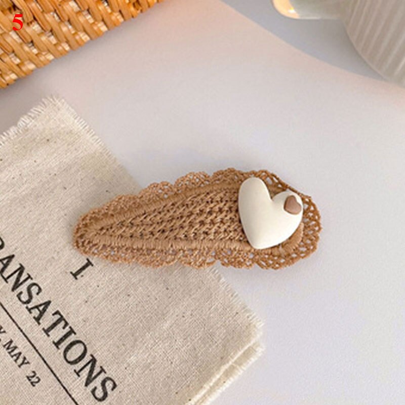 Cartoon Knitted Hairpins Top Clip Handmade Barrettes Girls Cute Bear Hairclips Autumn Hair Accessories Korean Style Headdress daiiibabyyy