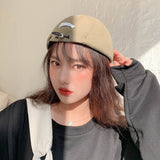Adjustable Brimless Hat Cotton Hip Hop Caps Docker Sailor Biker Cap Men Women Casual Brimless Skull Beanie Hat Solid Color daiiibabyyy