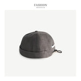 Adjustable Brimless Hat Cotton Hip Hop Caps Docker Sailor Biker Cap Men Women Casual Brimless Skull Beanie Hat Solid Color daiiibabyyy