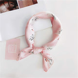 50*50cm Square Silk Scarf Women Headband Fashion Print Hair Scarf Neck Scarfs Office Hair Band Hand Kerchief Female Bandana daiiibabyyy