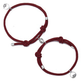 2pcs Star Moon Magnetic Couple Bracelet Set for Men Women Trendy Handmade Rope Chain Friendship Bracelet Adjustable Jewelry daiiibabyyy
