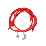 2pcs Star Moon Magnetic Couple Bracelet Set for Men Women Trendy Handmade Rope Chain Friendship Bracelet Adjustable Jewelry daiiibabyyy