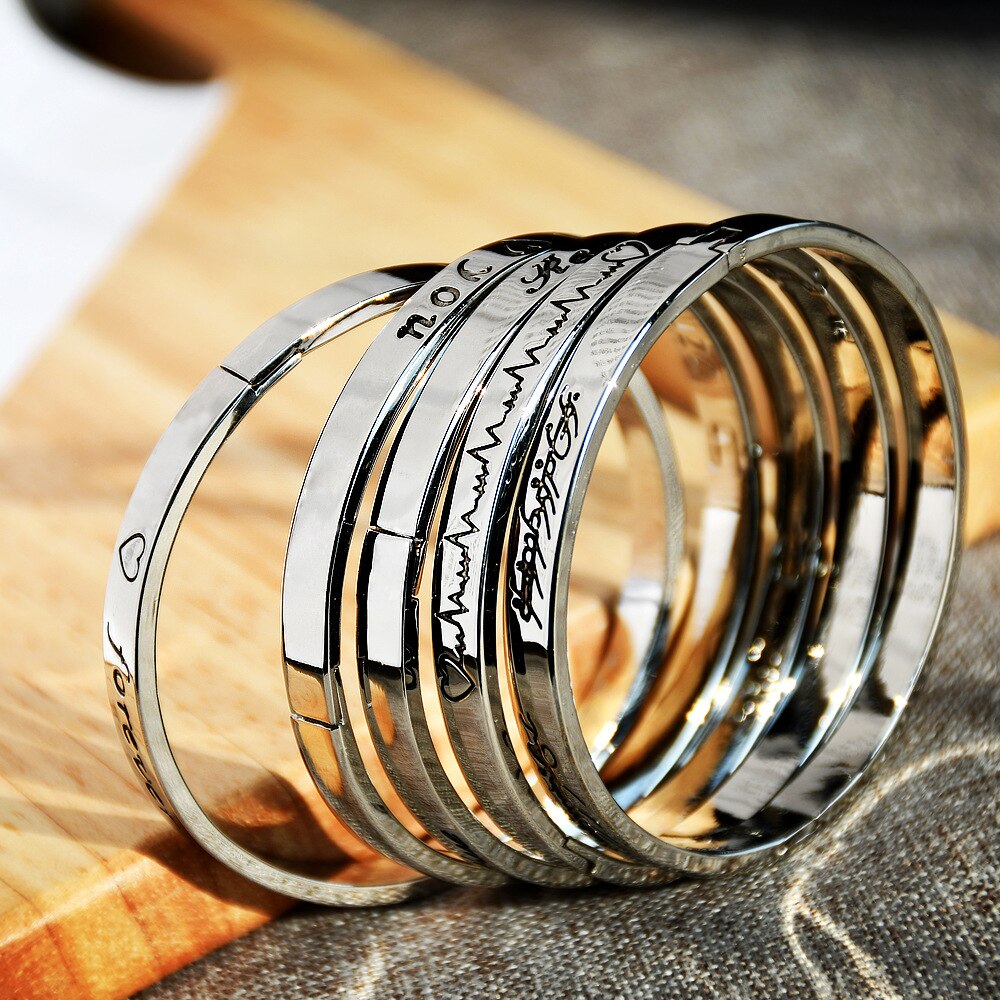 Bracelet for Women Fashion Resizable Unisex Love Bangles Bracelet Letter Charm Luxury Jewlery Accessories Wholesale daiiibabyyy