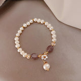 Bracelet for Women Fashion Sweet Pearl Crystal Bracelet Women's Simple Geometric Bracelet Jewelry Accessories Wholesale daiiibabyyy