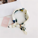 50*50cm Square Silk Scarf Women Headband Fashion Print Hair Scarf Neck Scarfs Office Hair Band Hand Kerchief Female Bandana daiiibabyyy