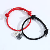 2Pcs Magnetic Couple Bracelets Lovers Spaceman Astronaut Pendant Distance Faceted Charm Bracelet Men Women Wedding Jewelry Gift daiiibabyyy