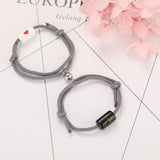 2pcs Star Moon Magnetic Couple Bracelet Set for Men Women Trendy Handmade Rope Chain Friendship Bracelet Adjustable Jewelry daiiibabyyy