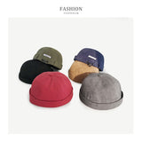 Adjustable Brimless Hat Cotton Hip Hop Caps Docker Sailor Biker Cap Men Women Casual Brimless Skull Beanie Hat Solid Color daiiibabyyy