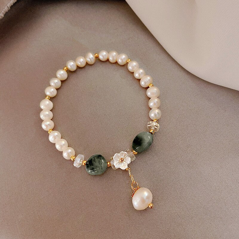 Bracelet for Women Fashion Sweet Pearl Crystal Bracelet Women's Simple Geometric Bracelet Jewelry Accessories Wholesale daiiibabyyy