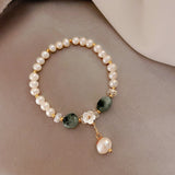 Bracelet for Women Fashion Sweet Pearl Crystal Bracelet Women's Simple Geometric Bracelet Jewelry Accessories Wholesale daiiibabyyy