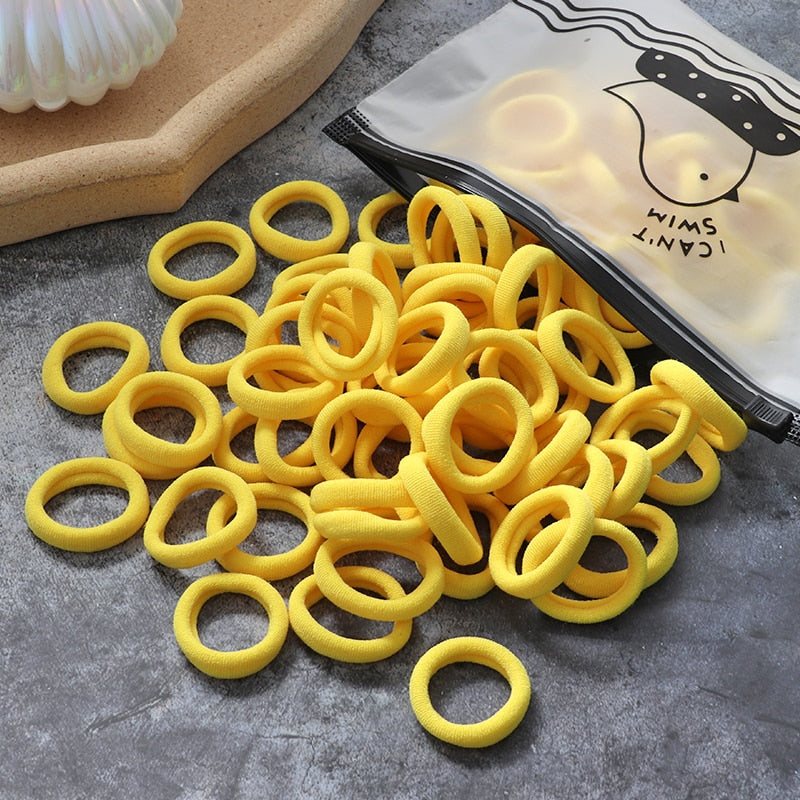 60/100pcs/Set Girls Nylon Rubber Bands Elastic Hair Bands Hair Accessories Children Ponytail Holder Headband Kids Ornaments Gift daiiibabyyy