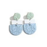 AENSOA Multiple Fashion Handmade Polymer Clay Earrings Multicolor Geometric Round Circle Flowers Drop Pendant Layered Earrings daiiibabyyy