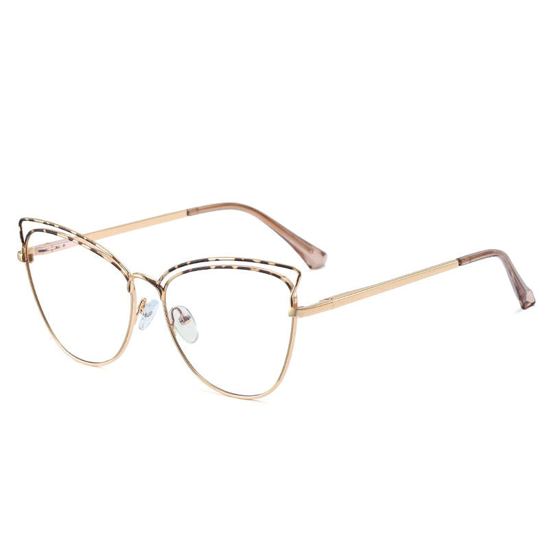 Anti-Blue Blocking Glasses New Trends Cat Eye Women's Glasses Frame Fashion Design Oversized Optical Fashion Decorative Glasses