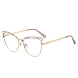 Anti-Blue Blocking Glasses New Trends Cat Eye Women's Glasses Frame Fashion Design Oversized Optical Fashion Decorative Glasses