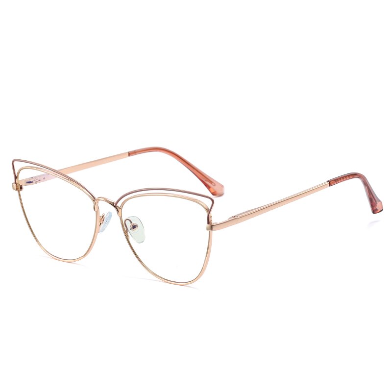 Anti-Blue Blocking Glasses New Trends Cat Eye Women's Glasses Frame Fashion Design Oversized Optical Fashion Decorative Glasses