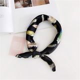50*50cm Square Silk Scarf Women Headband Fashion Print Hair Scarf Neck Scarfs Office Hair Band Hand Kerchief Female Bandana daiiibabyyy