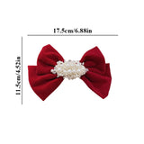 Bow Hair Clips Pearl Hair Clips Headdresses Temperament Korean Version Sweet Girly Heart Hairpins Small Fresh Hair Accessories daiiibabyyy