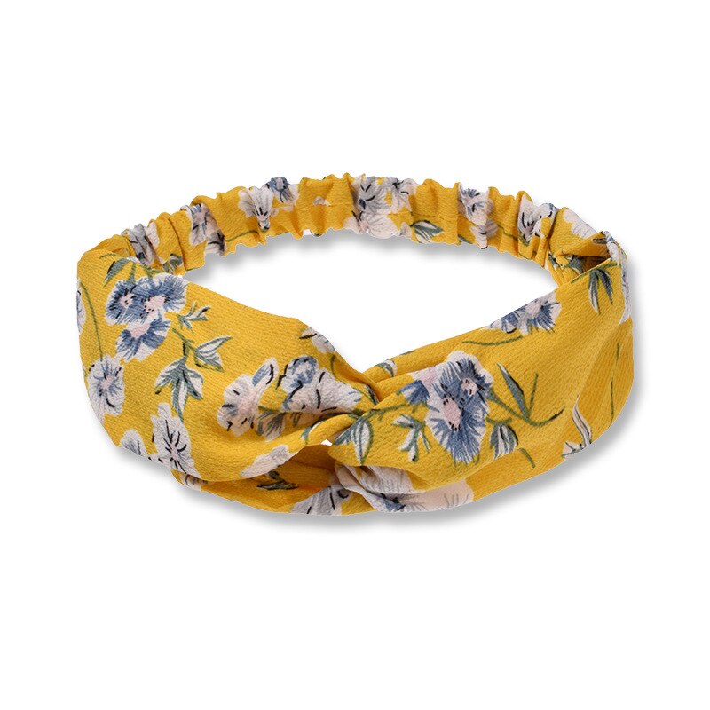 Bohemian Retro Print Turban Hairband Cross Turban for Girl Ladies Headband Hair Accessories daiiibabyyy