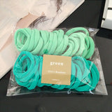 50pcs Elastic Hair Accessories For Women Kids Black Pink Blue Rubber Band Ponytail Holder Gum For Hair Ties Scrunchies Hairband daiiibabyyy