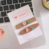 2PCS/Set Flower Shape Metal Hairpin Female Popular Summer Fashionable Likable Multi-color Tulip Clip Simple Daily Pretty Jewelry daiiibabyyy