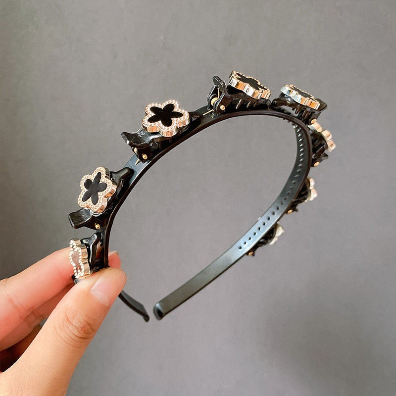 Alice Pearls Elegant Hairbands Men Women Sports Headband Double Bangs Hairstyle Make Up Hairpins Fashion Hair Accessories daiiibabyyy