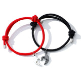 2Pcs Magnetic Couple Bracelets Lovers Spaceman Astronaut Pendant Distance Faceted Charm Bracelet Men Women Wedding Jewelry Gift daiiibabyyy